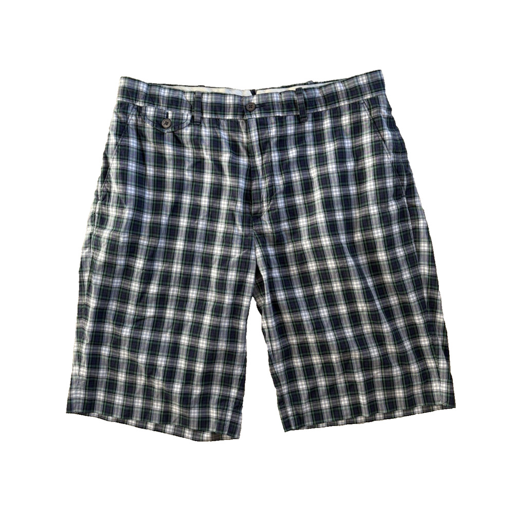 Vintage Polo Ralph Lauren Shorts Mens 36 Plaid Multicolor Chino Cotton Bradburry